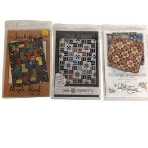 Quilt Patterns Bundle (3) Stackables 2 Strip Ribbons Christmas Kisses